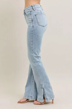 Judy Blue Full Size Tummy Control Vintage Wash Side Slit Slim Boot Jeans Plus Size -Sydney So Sweet 68d52efb af58 4109 ad6c dabb558b7304 Max