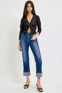 RISEN Full Size High Rise Ankle Straight Cuffed Jeans Plus Size -Sydney So Sweet 691b4c30 9197 4549 b2b5 5ec4bfd20fdd Max