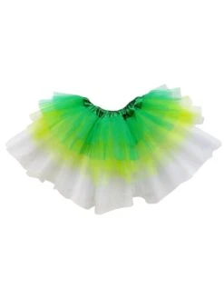 6 Layer Costume Tutu Skirt - Teen, Adult, & Plus Sizes -Sydney So Sweet 6L Green White 1