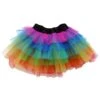 Rainbow 6 Layer Tutu Skirt Costume For Girls, Women, Plus -Sydney So Sweet 6L RB Black
