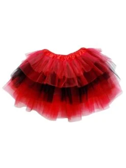 6 Layer Costume Tutu Skirt - Teen, Adult, & Plus Sizes -Sydney So Sweet 6L Red Black 2