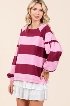 Mittoshop Striped Snap Shoulder Long Sleeve T-Shirt -Sydney So Sweet 6c5b7e64 1c97 49ae a62b 17fbd23d6cc2 Min