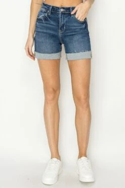 RISEN High Rise Cuffed Denim Shorts -Sydney So Sweet 6c65c093 d965 4ce0 ad9f 339223bbc917 Max