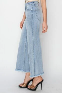 RISEN High Rise Crop Wide Fray Hem Jeans -Sydney So Sweet 70208499 3556 4bd6 8cce 20af3f213f3b Max