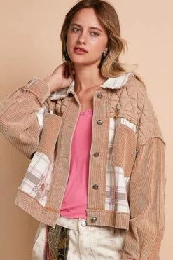 POL Corduroy Jacquard Patchwork Button Up Jacket -Sydney So Sweet 70e826ca b73a 4c8e a7e5 0e4e912431f1 Max