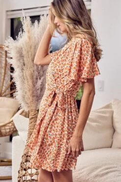 BiBi Floral Tied Short Sleeve Mini Wrap Dress -Sydney So Sweet 7114b187 b612 445a 85b7 7eb68bf9952c Max
