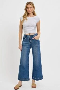 RISEN Full Size High Rise Crop Wide Leg Front Yoke Detail Jeans Plus Size -Sydney So Sweet 72a9c03d 1226 4020 ac99 314445e7c276 Min