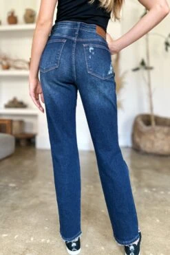 Judy Blue Full Size High Waist Rigid Magic Heavy Destroy Straight Jeans -Sydney So Sweet 72de9d98 c960 44f7 9fd2 0976d94456ce Max