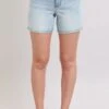 Judy Blue Full Size 2 Button Denim Shorts With Pockets Plus Size