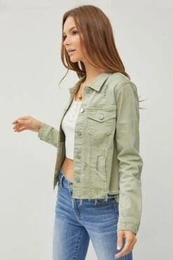 RISEN Full Size Raw Hem Button Up Cropped Denim Jacket Plus Size -Sydney So Sweet 79617c9d d6a0 4607 8233 e187a27d33c8 Min