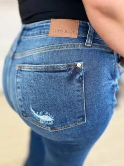 Judy Blue Full Size Mid Rise Distressed Raw Hem Jeans -Sydney So Sweet 79717f94 fa7c 4c28 9cf5 911b3d6fcac6 Max