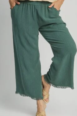 Umgee Full Size Linen Blend Elastic Waistband Wide Leg Pants Plus Size -Sydney So Sweet 7b0551ad a87d 4362 90f5 1736d4708808 Max