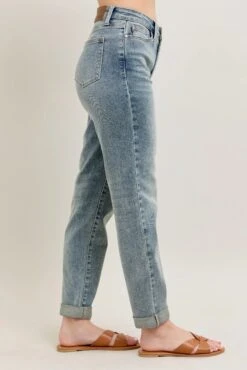 Judy Blue Full Size Hw Vintage Wash Double Roll Cuff Bf Jeans Plus Size -Sydney So Sweet 7c52d959ffdb4a80a969ca19910bdd97 Max Origin