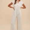 Annie Wear Button Detail Wide Leg Jumpsuit With Pockets -Sydney So Sweet 7c9d1936 4733 4166 b6ce e60b776e347d Max