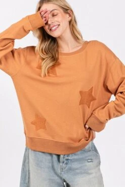 SAGE + FIG Star Patch Long Sleeve Sweatshirt 11 SAGE + FIG Star Patch Long Sleeve Sweatshirt -Sydney So Sweet 7e6a20c2 6dd9 44f8 ba1e 8fd4e891d2f5 Max