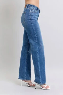 Judy Blue Full Size High Waist V-Front Vintage Wash Straight Jeans Plus Size -Sydney So Sweet 7ea30da9580242d9975139853f537845 Max Origin