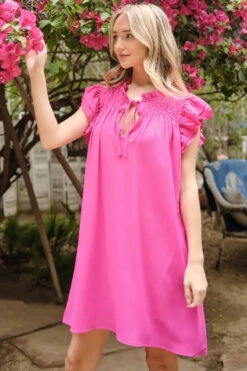 And The Why Ruffle Shoulder Smocked Detailed Dress -Sydney So Sweet 80027d21328f452586941b0c651e5bad Max Origin
