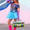 Neon Blue 80's Costume Tutu & Accessories For Kids -Sydney So Sweet 80 sBlueCostume