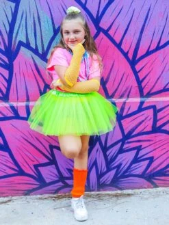 80s Outfits For Women In Neon Lime Green - 4 Piece Costume In Adult & Plus Size