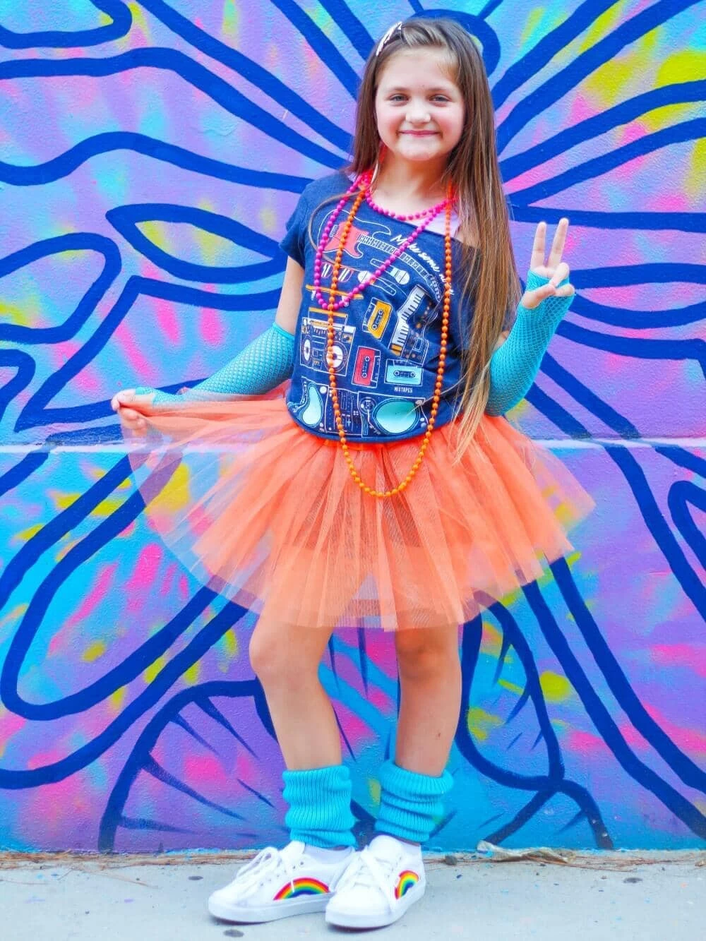 80s Tutu Costume Outfit For Kids, Adults, Plus Size - 4 Piece Dress Up Set 7 80s Tutu Costume Outfit For Kids, Adults, Plus Size - 4 Piece Dress Up Set - Image 5