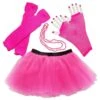 80s Costume For Teens Or Women In Neon Hot Pink With Tutu & Accessories -Sydney So Sweet 80 s HP