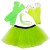 80s Costume For Teens Or Women In Neon Lime Green With Tutu & Accessories -Sydney So Sweet 80 s Lime