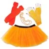 80s Costume For Teens Or Women In Neon Orange With Tutu & Accessories -Sydney So Sweet 80 s Orange