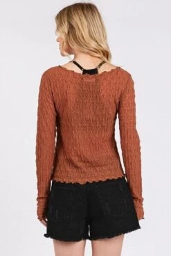 Mittoshop Lettuce Hem Boat Neck Long Sleeve Blouse -Sydney So Sweet 80a2fe5b 97a8 4d8b 96b9 e0fbf2a13755 Min