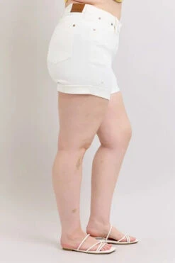 Judy Blue Full Size High Waist Double Roll Cuff Denim Shorts Plus Size -Sydney So Sweet 822f6603 bfab 4a62 8521 758a500a1f98 Max Origin