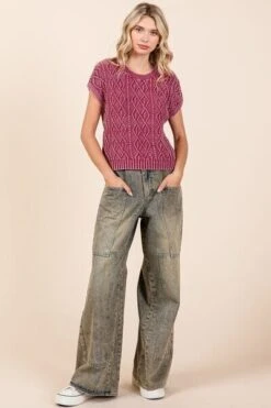 Mittoshop Washed Wide Leg Jeans With Pockets -Sydney So Sweet 826ed8e7 1655 4852 a438 316eb9ebb270 Min