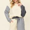 Double Take Full Size Contrast Drop Shoulder Top And Shorts Set