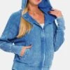 Zenana Washed Zip Up Hooded Jacket -Sydney So Sweet 8405ed8f 3cec 45b6 806d 7ffb918982de Max