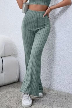 Basic Bae Full Size Ribbed High Waist Flare Pants -Sydney So Sweet 846d32b6 079b 4559 b5a2 e3eae3688cea Min