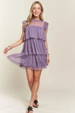 ADORA Layered Ruffled Cap Sleeve Mesh Dress -Sydney So Sweet 8740858a 0de8 461d beb0 71afe75e9c49 Min