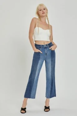 RISEN Full Size Mid-Rise Waist Two-Tones Jeans With Pockets -Sydney So Sweet 888dfe58 0e70 4772 8dc7 556af642c982 Max
