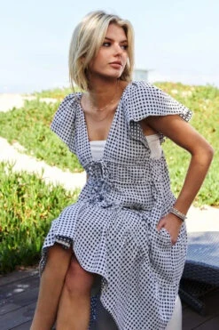 Davi & Dani Jacquard V-Neck Flutter Cap Sleeve Tiered Dress -Sydney So Sweet 8911e3de5e5d4b408ddb794e92409540 Max Origin