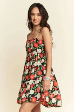 Davi & Dani Floral Scalloped Cutout Back Mini Dress -Sydney So Sweet 894683de883844dcaa7d07de3a2d3be2 Max Origin