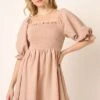 Mittoshop Smocked Ruffled Hem Half Sleeve Mini Dress -Sydney So Sweet 8999d70a 8f1b 4aac 8136 015957617195 Min