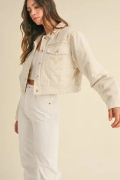 MABLE Embroidered Quilted Cropped Jacket -Sydney So Sweet 8a0753f410ae41b0a21445078b1d7e15 Max Origin