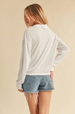 Aemi + Co Twisted Hemline Button Detail Collared Neck Top -Sydney So Sweet 8aacb6fa 261a 4e64 b490 4ad03b37ee9e Max