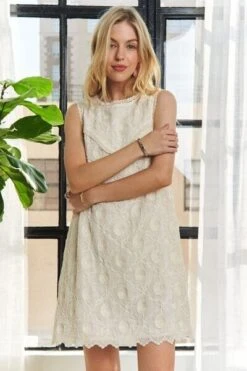 ADORA Applique Round Neck Sleeveless Shift Dress 18 ADORA Applique Round Neck Sleeveless Shift Dress -Sydney So Sweet 8b1aacf9 9318 4687 a29c 67639fd139ab Min