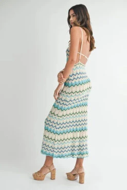MABLE Lightweight Pointelle Chevron Knit Maxi Dress -Sydney So Sweet 8c3208a3a0934d2c916474beb3b10b94 Max Origin