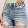 Judy Blue High Rise Washed Fly Stitch Detail And Destroy Denim Shorts -Sydney So Sweet 8da4fce427594da0945fa290bc2a5cb7 Max Origin