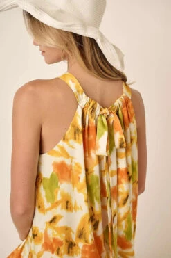 Mittoshop Watercolor Print Halter Neck Satin Maxi Dress -Sydney So Sweet 909790e8f0cd4570b1444f5e4a9ef5ef Max Origin