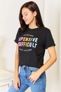 Expensive & Difficult Graphic Cuffed Sleeve T-Shirt 16 Expensive & Difficult Graphic Cuffed Sleeve T-Shirt -Sydney So Sweet 90bd8e7e9322445e8b8c06286ebc120f Max