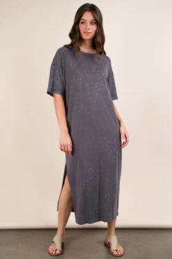 VERY J Plus Size Mineral Washed Casual Comfy Midi Dress 10 VERY J Plus Size Mineral Washed Casual Comfy Midi Dress -Sydney So Sweet 92006527220e44d1a5d5744c4f794018 Max Origin