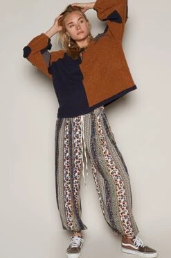 POL Color Block Half Zip Dropped Shoulder Sweatshirt -Sydney So Sweet 9546eed0 779d 4446 9a5b bf9c4bda62cd Max