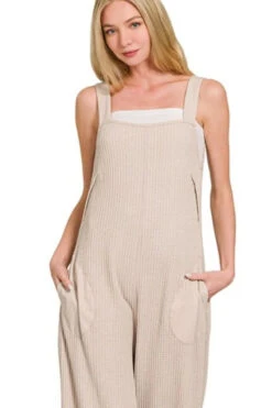 Zenana Knit Waffle Wide Leg Overalls -Sydney So Sweet 959db8b6 b8bb 4c84 9a53 53c483ab7cc5 Max Origin