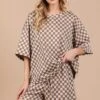 Ces Femme Checkered Round Neck Top And Shorts Set 2 Ces Femme Checkered Round Neck Top And Shorts Set -Sydney So Sweet 95df81f9 da14 44bf 9e6d 0152bbe3a473 Min
