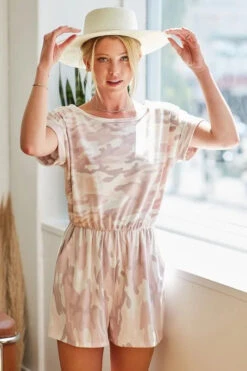 BiBi Camo Print French Terry Romper With Side Pockets -Sydney So Sweet 963db6b11d2940b0a151250bd59a1b5f Max Origin